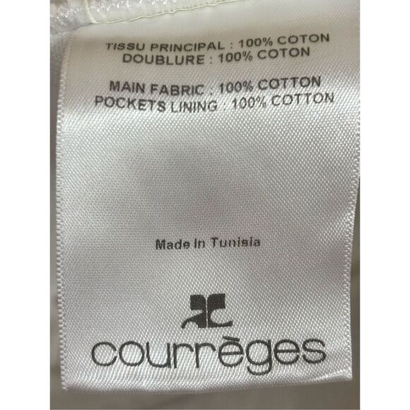 COURRÈGES Seven-Pocket Denim Maxi Skirt in White NWT Size 4 - Picture 9 of 9